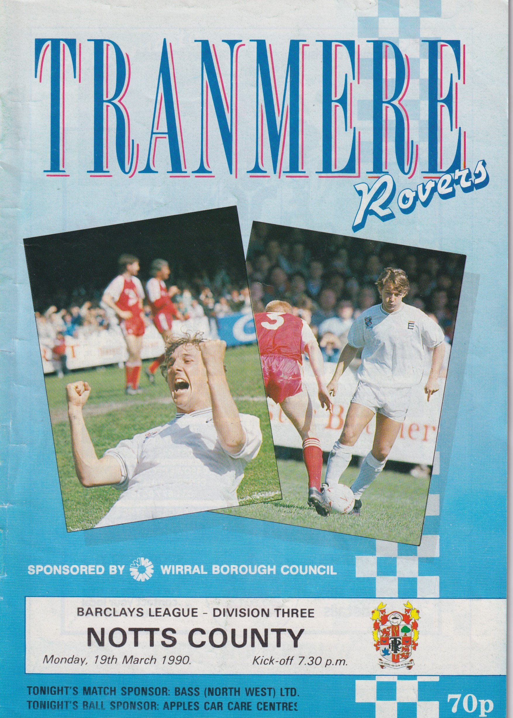 Tranmere Rovers v Notts County match programme